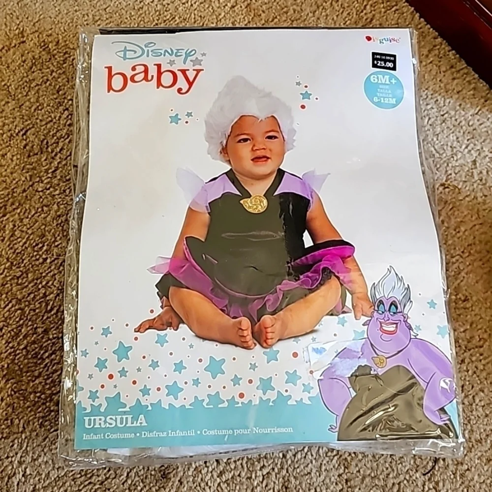 Disney Ursula Infant Halloween Costume 6-12 Months